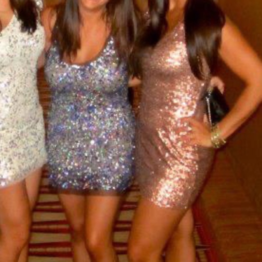 BEBE sequin bronze dress - Picture 5 of 5
